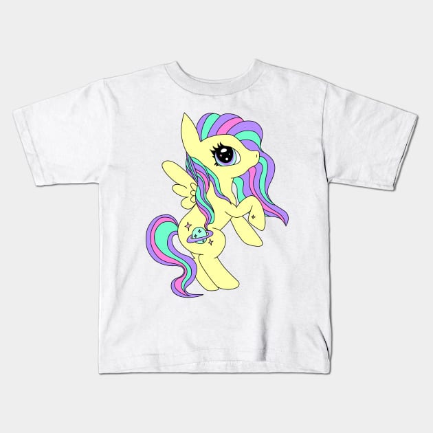 Space Horse Kids T-Shirt by ScatTarp